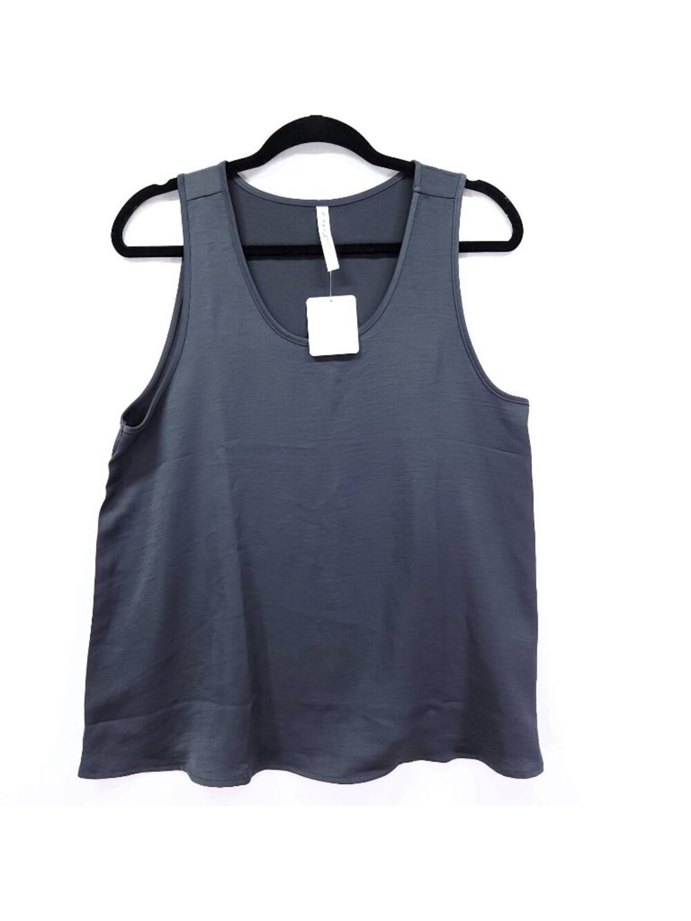 Fabletics Sleep Satin Gray Tank Top Womens Size Large Sleeveless